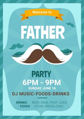 Poster template 2676, Father&#39;s Day, FATHER'S DAY, Poster, Poster template