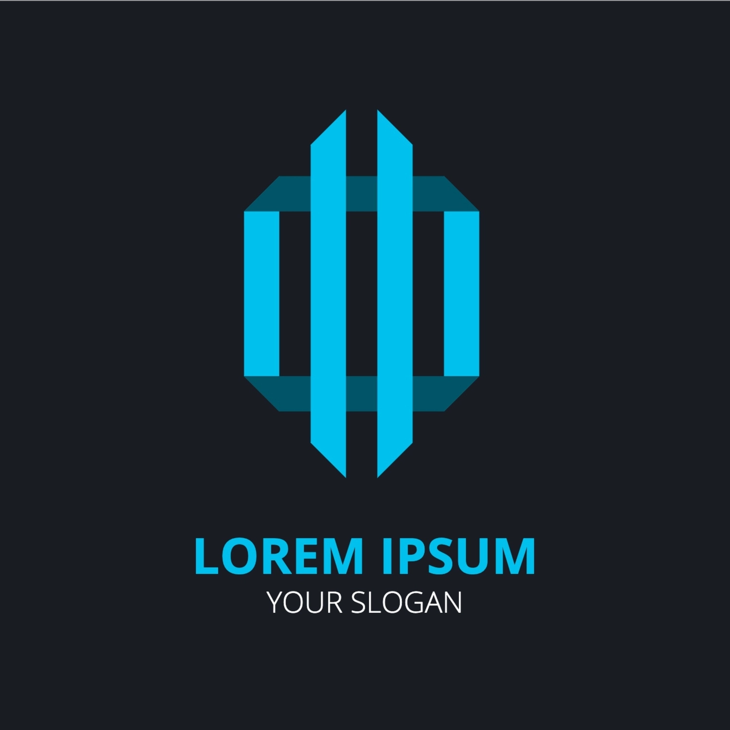 青いリボンのロゴ, weave, create, design, Logo template