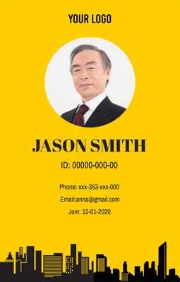 Business ID Card template 3922, President, building, architecture, Business ID Card template
