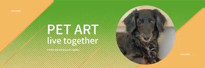 犬の写真を使った緑とオレンジのTwitterのヘッダー

, 編集, デザイン, 作成, Twitterヘッダーテンプレート