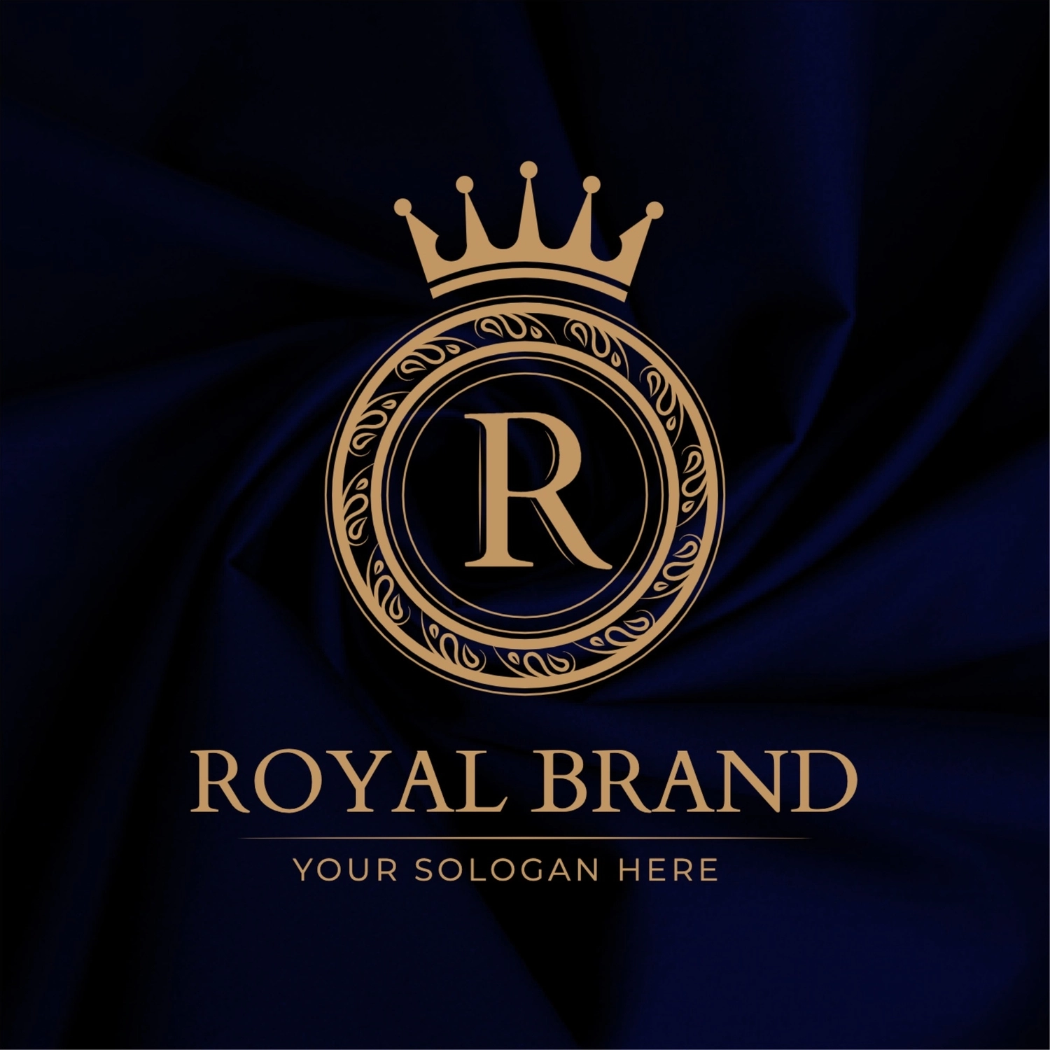 王冠とRのロゴ, 高級感, 作成, デザイン, ロゴテンプレート