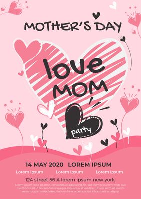 Poster template 2396, Mother&#39;s Day, MOTHERS'S DAY, Poster, Poster template