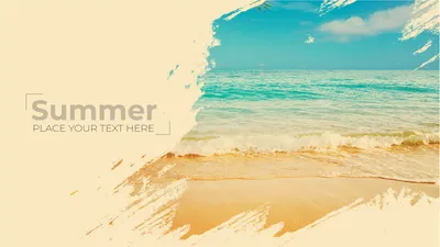 夏の海岸, サマー, 海洋, 砂浜, Zoomバーチャル背景テンプレート