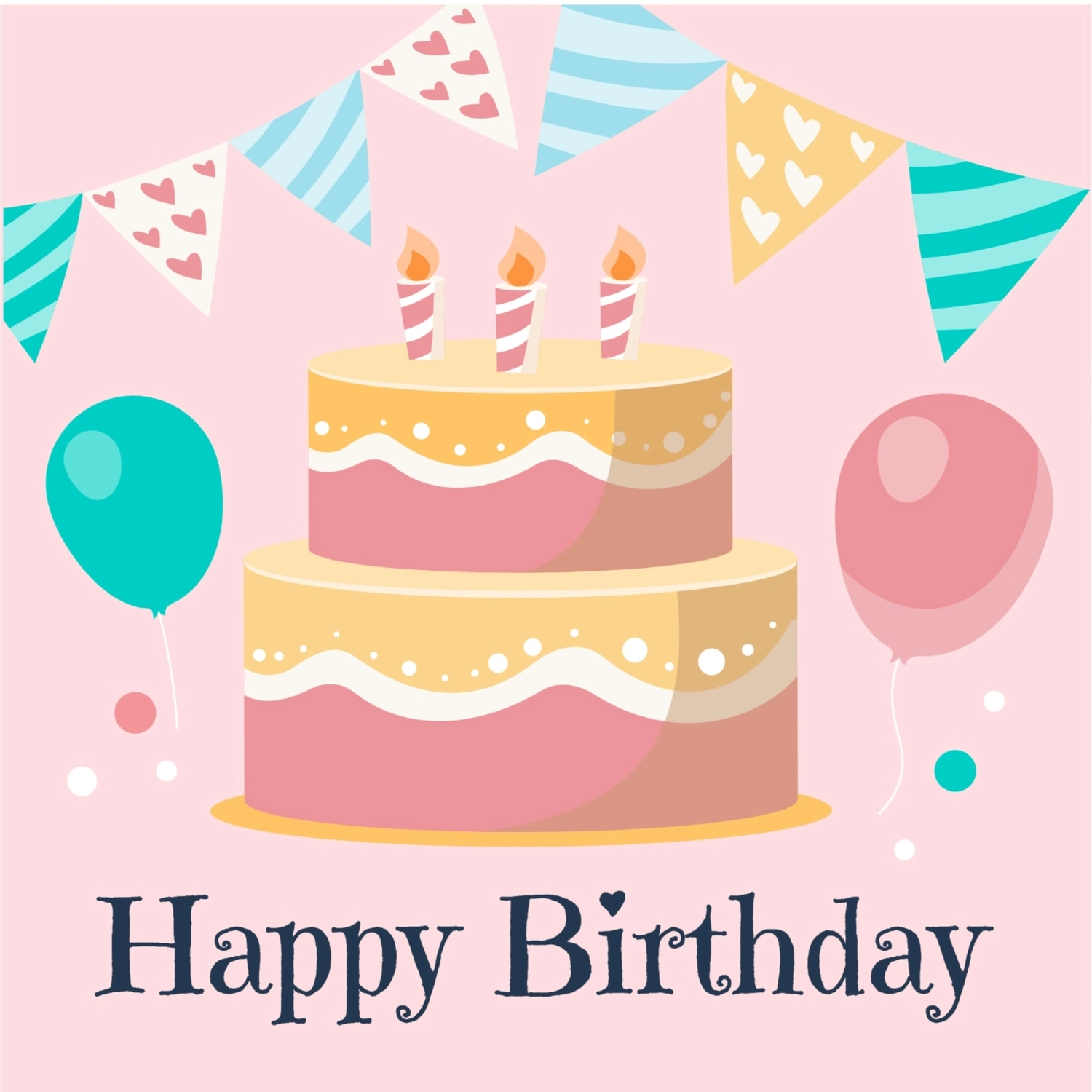 誕生日カード 二段ケーキ, Màu nước, thiệp mừng sinh nhật, tạo ra, Thiệp sinh nhật mẫu