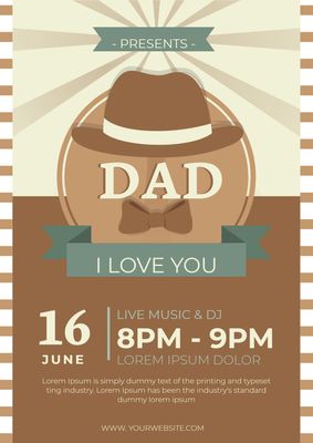 Poster template 2677, Father&#39;s Day, FATHER'S DAY, Poster, Poster template