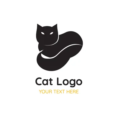 ネコのロゴ, ロゴ, ロゴマーク, ロゴタイプ, ロゴテンプレート