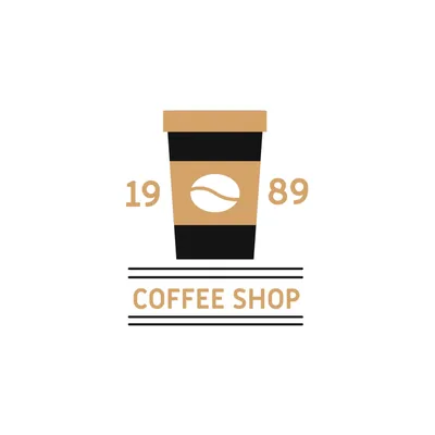 コーヒーショップのロゴ, ロゴ, ロゴマーク, ロゴタイプ, ロゴテンプレート