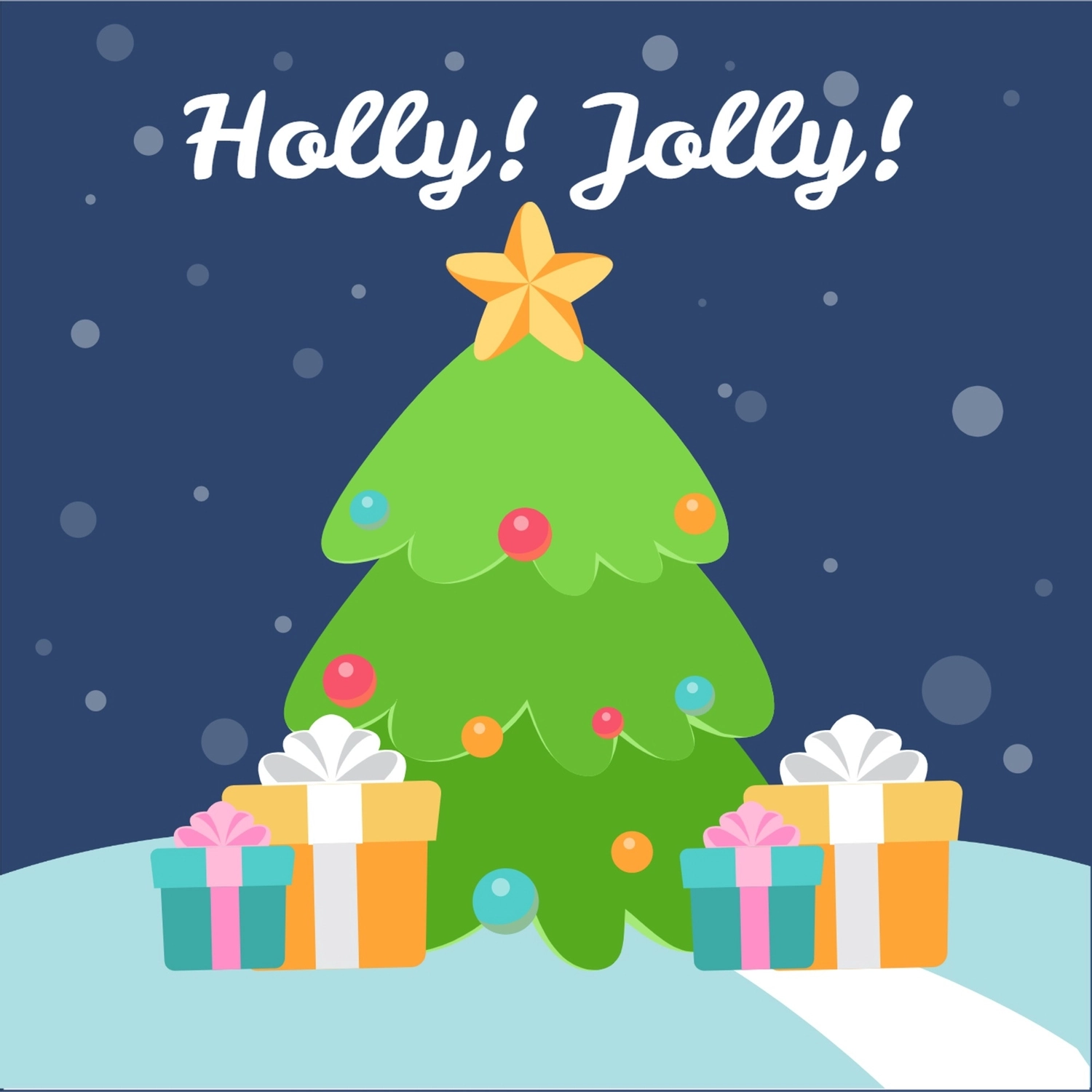 クリスマスグリーティングカード　ツリーとプレゼント, プレゼント, クリスマスカード, 作成, メッセージカードテンプレート