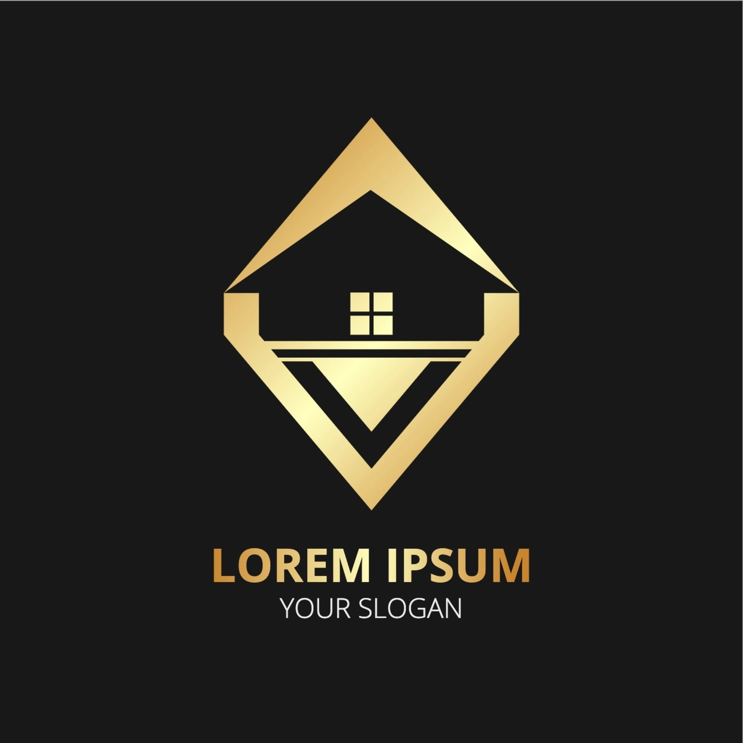 金色の不動産のロゴ, gold, create, design, Logo template