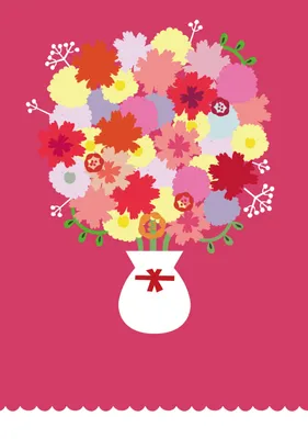 色々なカラーのカーネーションイラストのカード, colorful, Carnation, flower, Greeting Card template