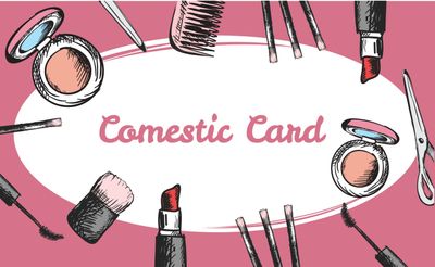 ショップカード　化粧品, Shop card, An illustration, cosmetic, Shop Card template