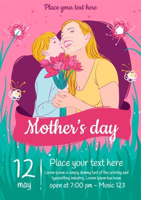 母の日　ポスター, Mother&#39;s Day, MOTHERS'S DAY, Poster, Poster template