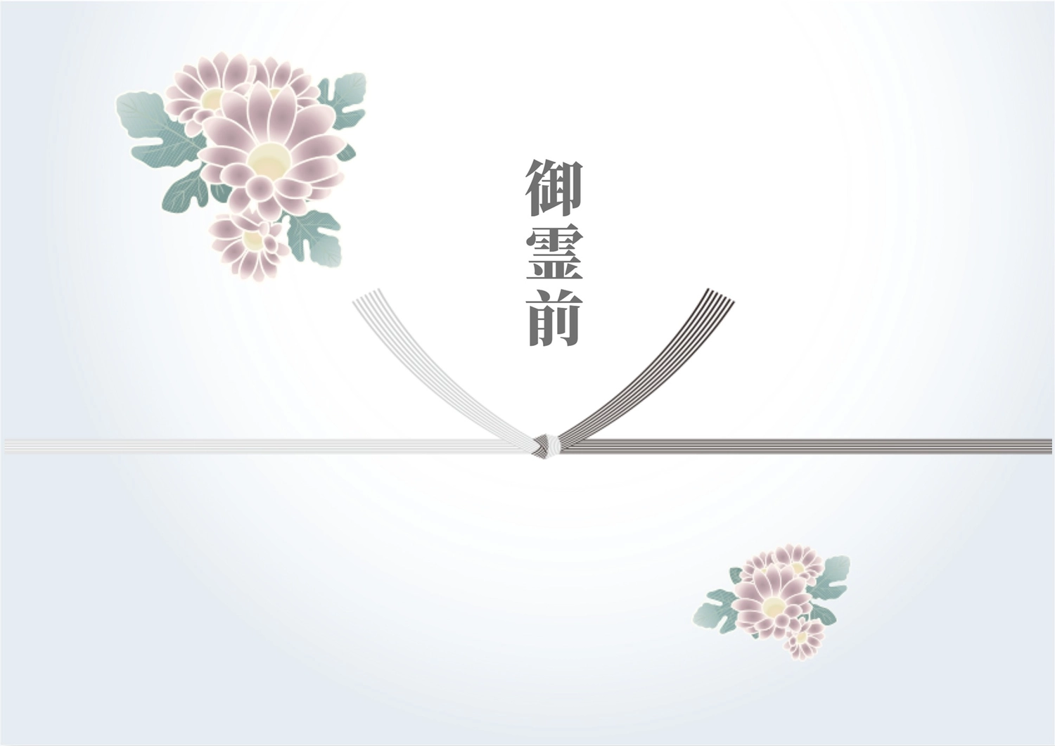 御霊前, light blue, condolence gift, Condolences, Sales promotion tool template