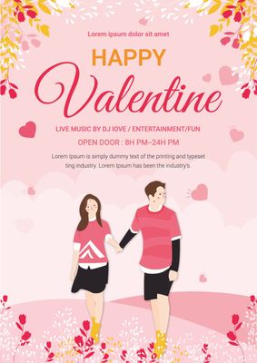 バレンタインデー　ポスター, Valentine, Valentine&#39;s Day, Poster, Poster template