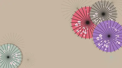 おしゃれな和傘, umbrella, Japanese umbrella, and, Zoom Virtual Background template