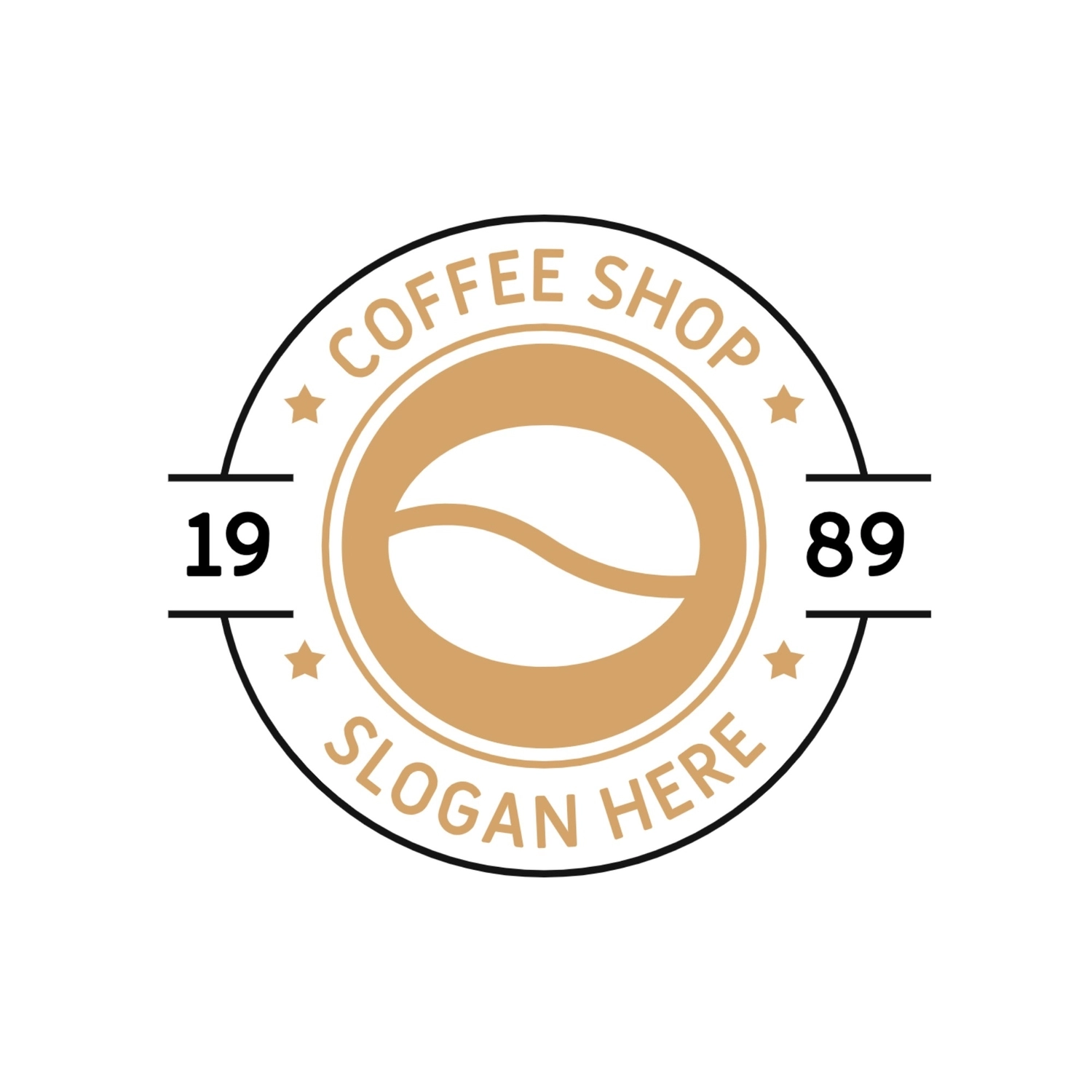 コーヒーショップのロゴ, おしゃれ, 作成, デザイン, ロゴテンプレート