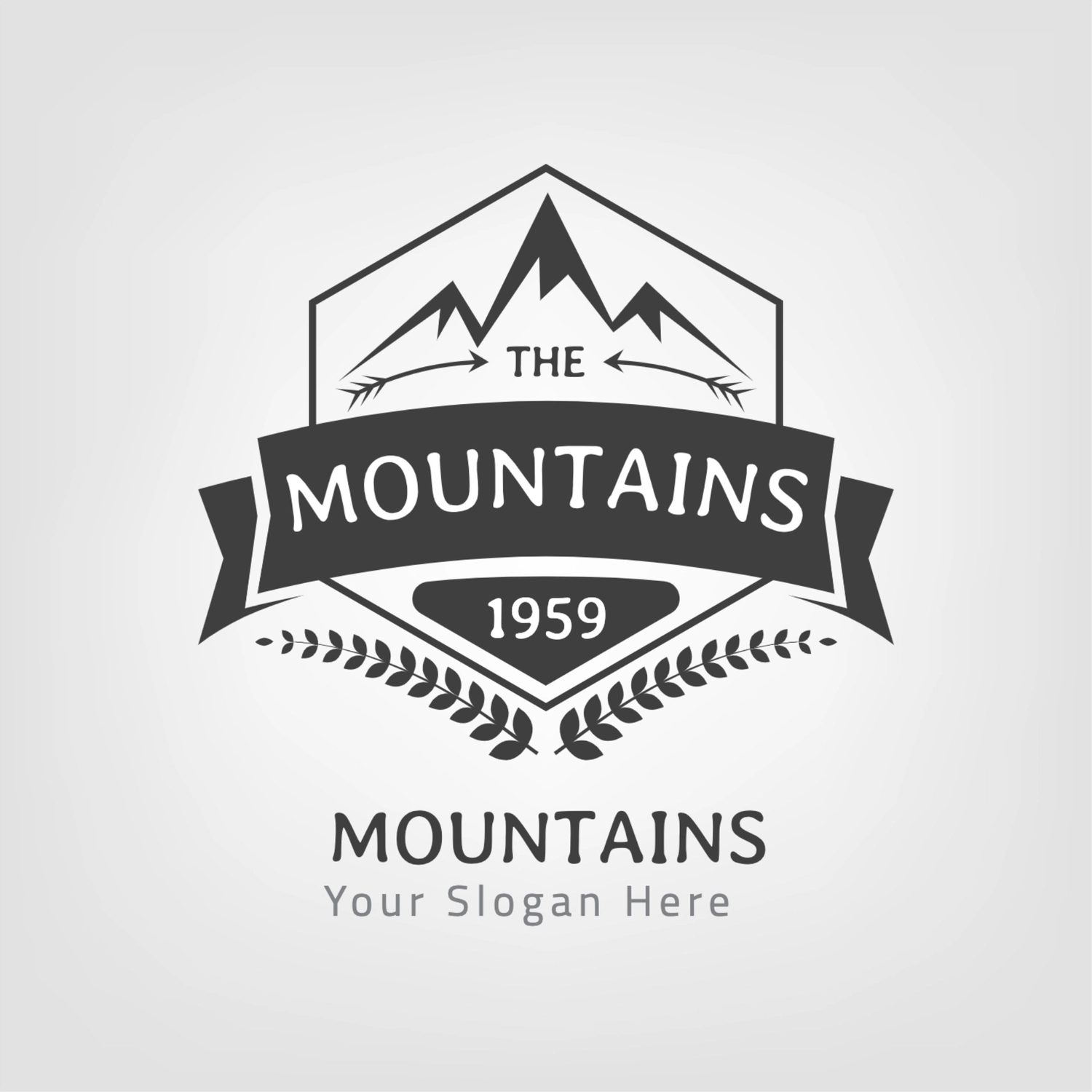 山のロゴ, かっこいい, 作成, デザイン, ロゴテンプレート