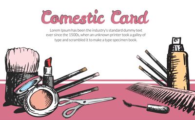 ショップカード　化粧品, spray, Shop card, cosmetic, Shop Card template