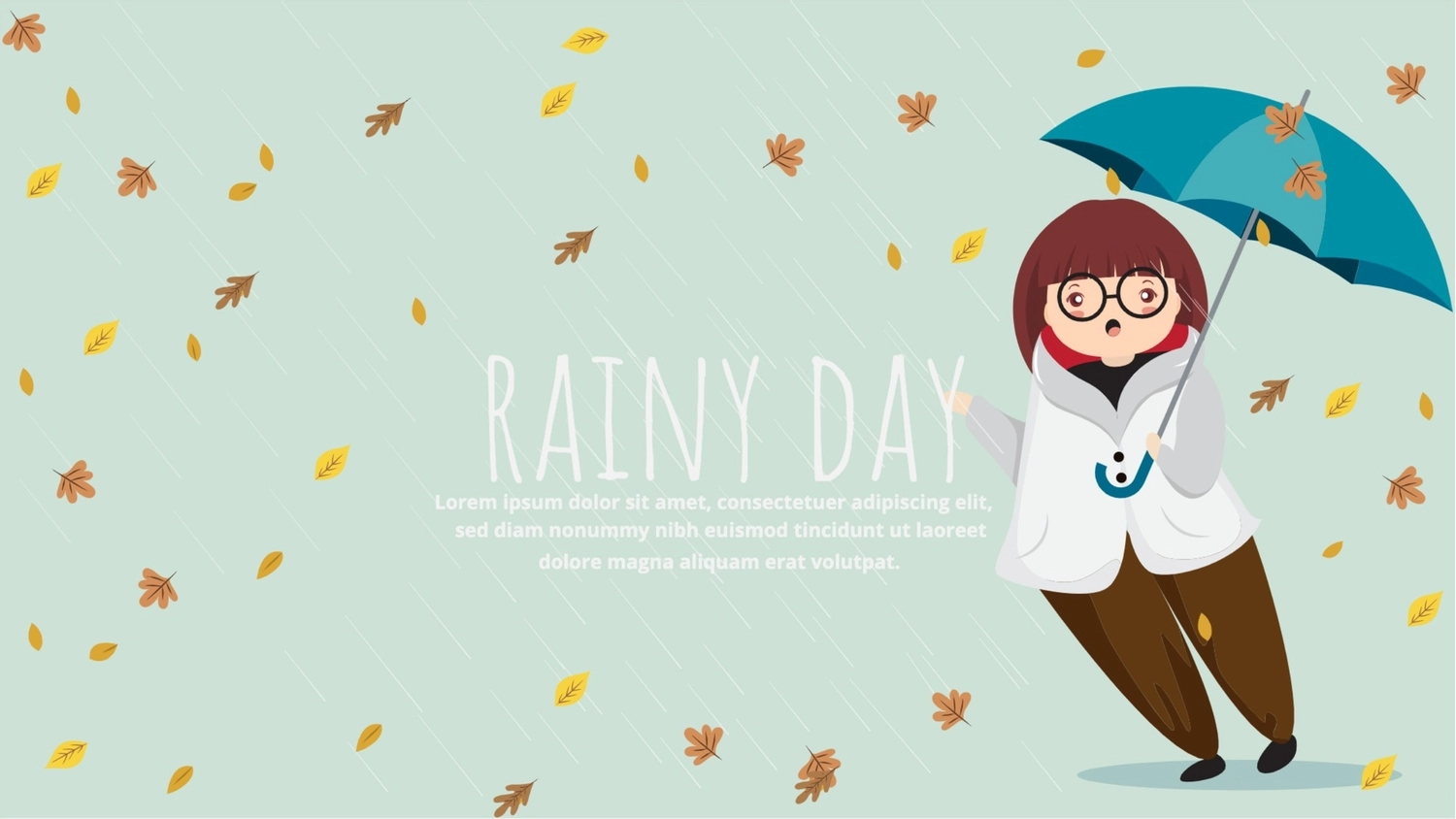 雨の日, 秋, 作成, デザイン, デスクトップの壁紙テンプレート