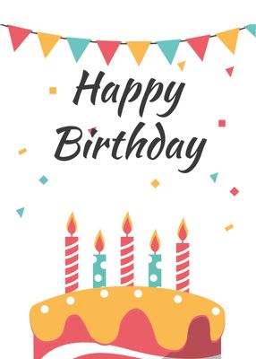 誕生日カード　バースデーケーキ