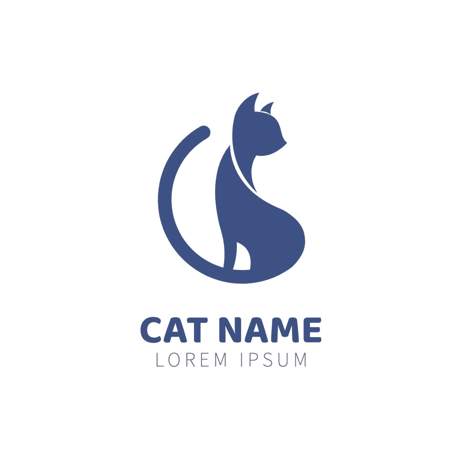 猫のロゴ, しっぽ, 作成, デザイン, ロゴテンプレート
