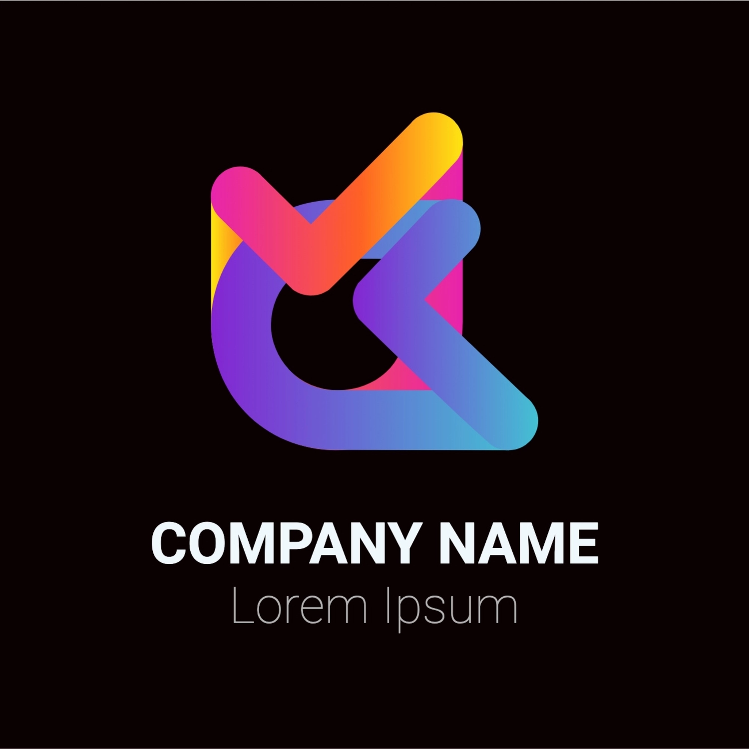 カラフルな棒が絡まったようなロゴ, purple, create, design, Logo template