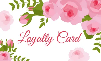 ロイヤリティカード　花　ピンク, flower, pink, rose, Shop Card template