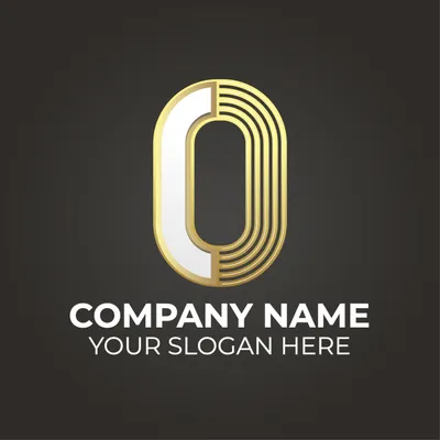 金色の「O」のロゴ, logo, Logo, Logotype, Logo template