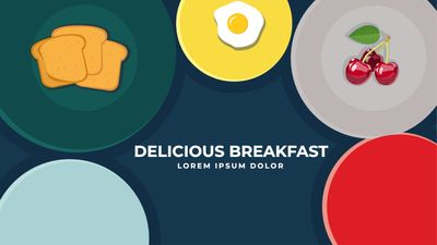 おしゃれな朝ごはん, breakfast, Fashionable, colorful, Zoom Virtual Background template