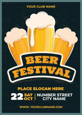 飲み放題　ビール, Beer, open bar, festival, Poster template