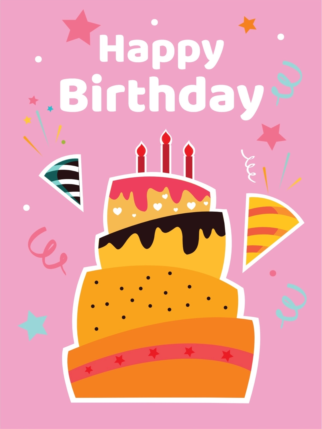 誕生日カード　バースデーケーキ, 誕生日カード, 誕生日, カード, 誕生日カードテンプレート