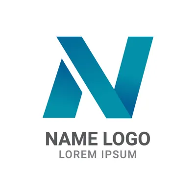 青いNのロゴ, logo, Logo, Logotype, Logo template