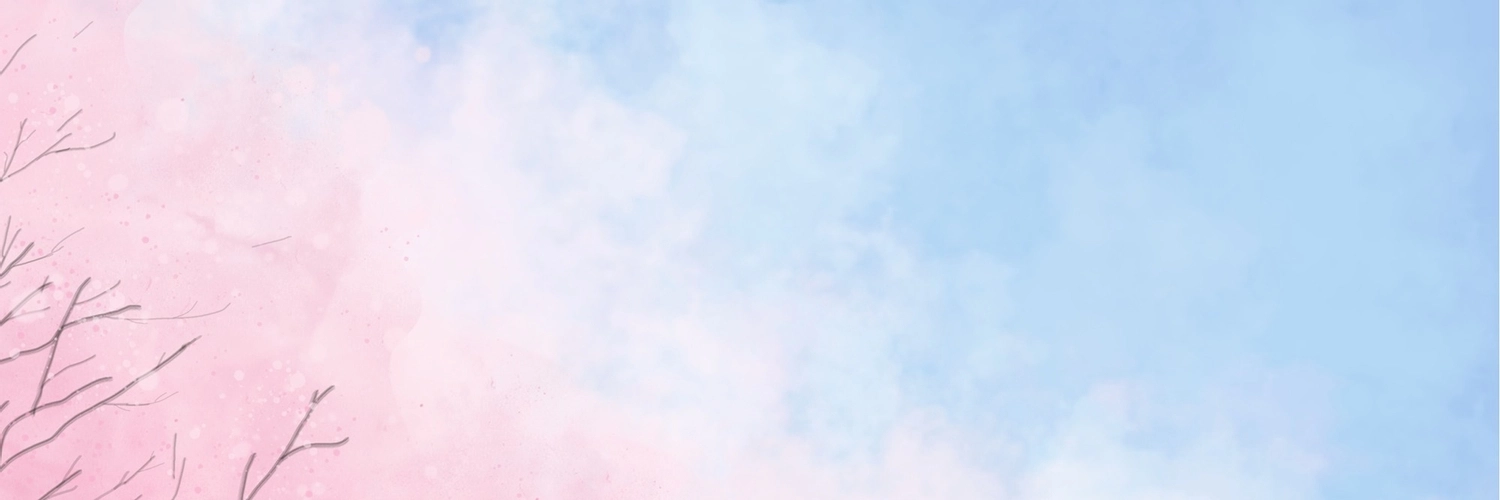 パステルカラーの桜と空ヘッダー, ツイッター, 作成, デザイン, Twitterヘッダーテンプレート