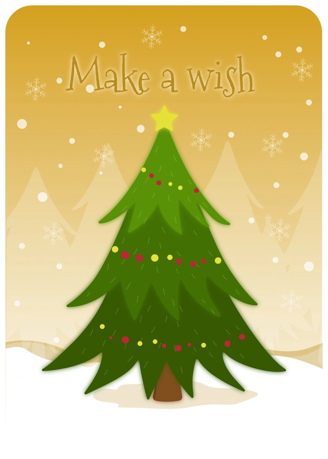 クリスマスグリーティングカード　ツリー, 木材, クリスマスカード, 作成, メッセージカードテンプレート