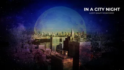 都会の夜空, Street, Night, Metropolis, Zoom Virtual Background template