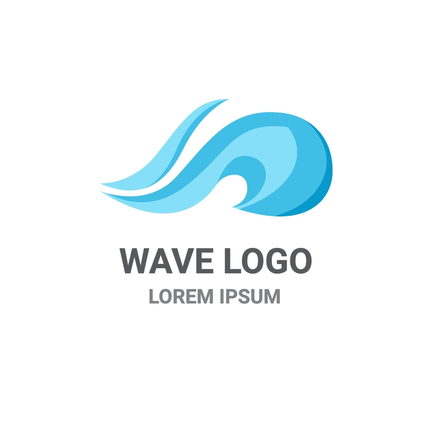 波のロゴ, 風, 作成, デザイン, ロゴテンプレート