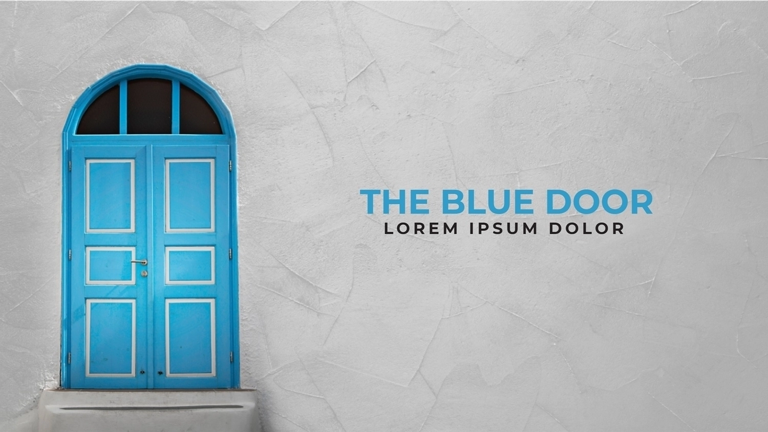 青い扉, ドア, 海外, 外国, Zoomバーチャル背景テンプレート