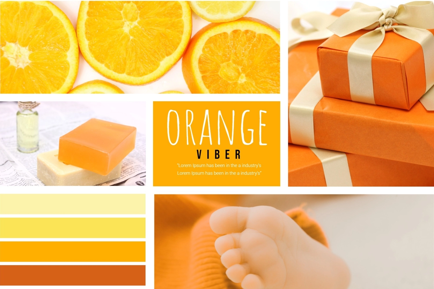 オレンジ, 石鹸, 作成, デザイン, 写真のコラージュテンプレート
