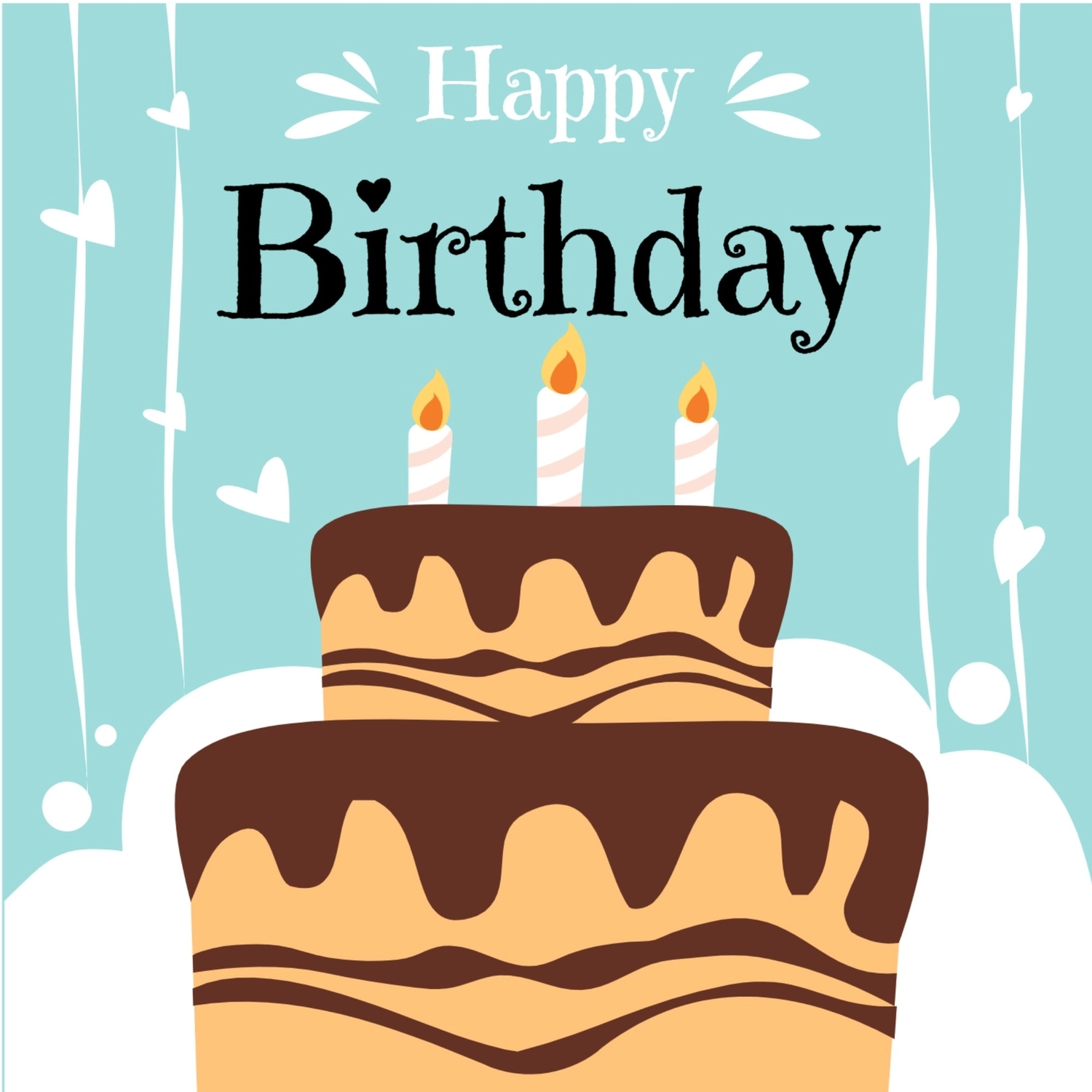 大きな2段の誕生日ケーキ, 기념, 생일 카드, 만들기, 생일 카드 템플릿