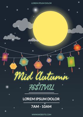 中秋節　ポスター, Mid-Autumn Festival, Poster, Mid-Autumn Festival, Poster template