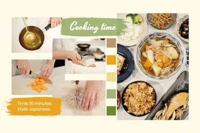 おいしい家庭料理, Photo, collage, cooking, Photo Collage template