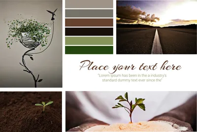 景色と植物, collage, Photo, road, Photo Collage template