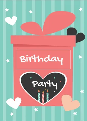 誕生日プレゼントとローソク, birthday, party, Birthday party, Birthday Card template
