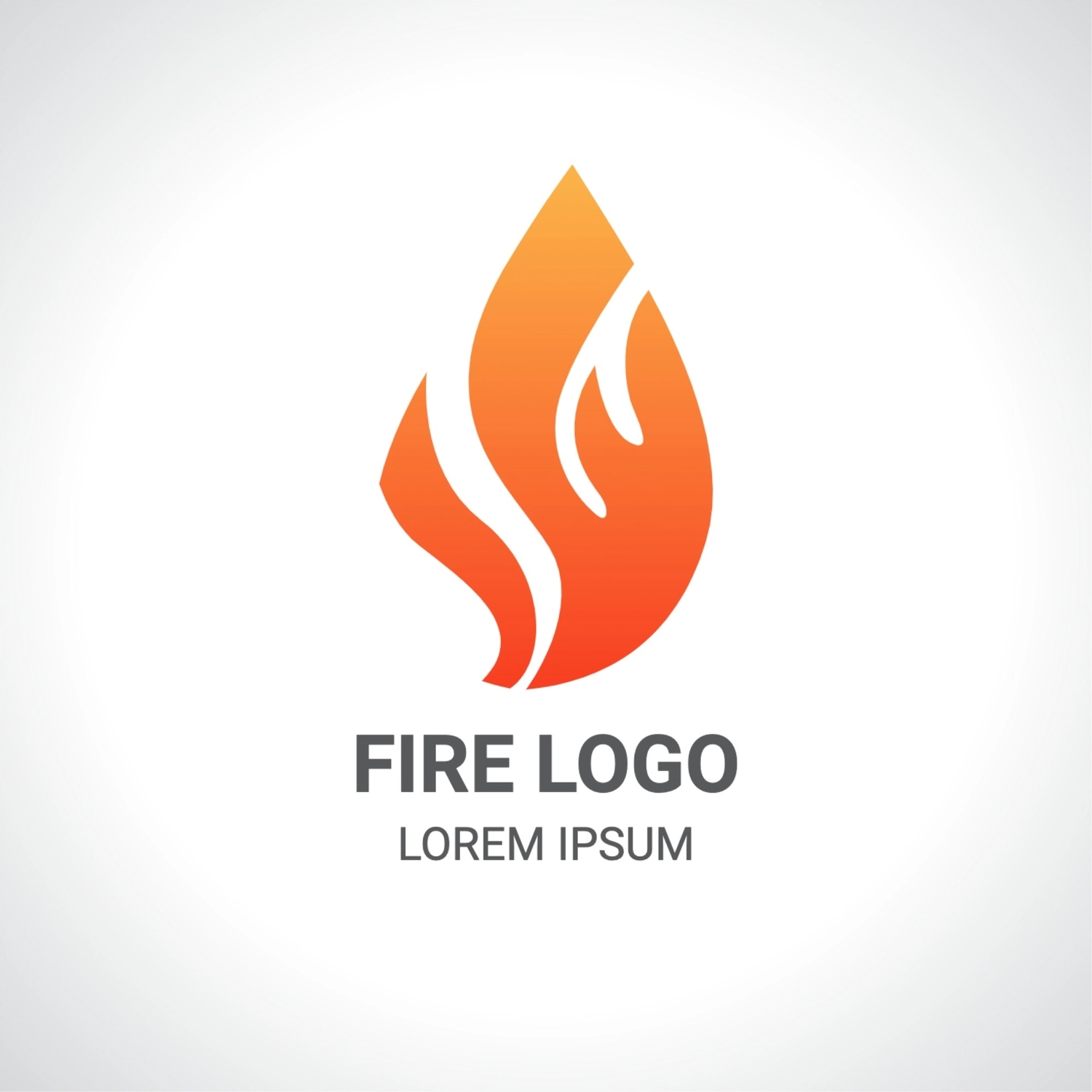 炎のロゴ, 白色の背景, 作成, デザイン, ロゴテンプレート