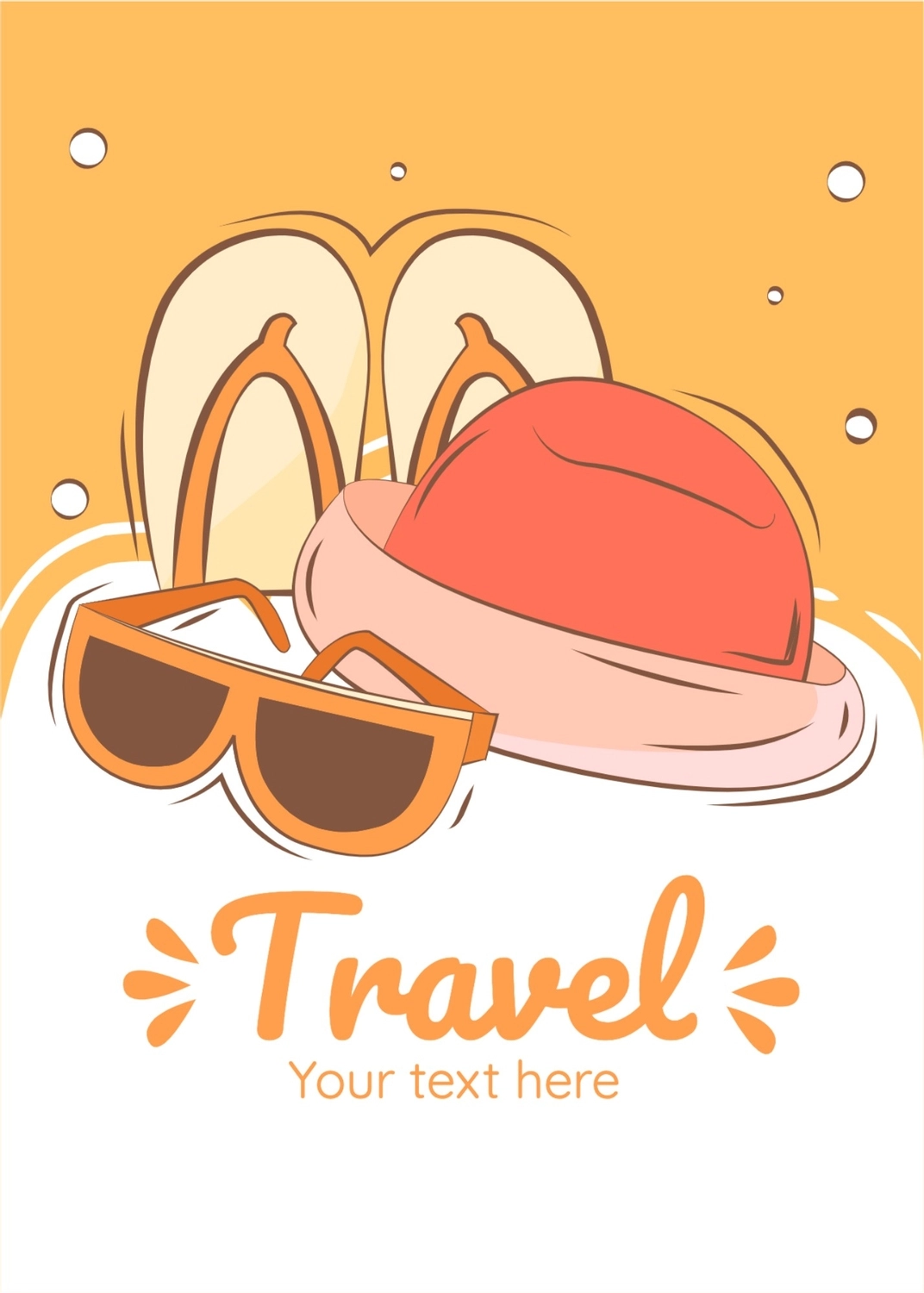 旅行のグリーティングカード, 帽子, 作成, デザイン, メッセージカードテンプレート