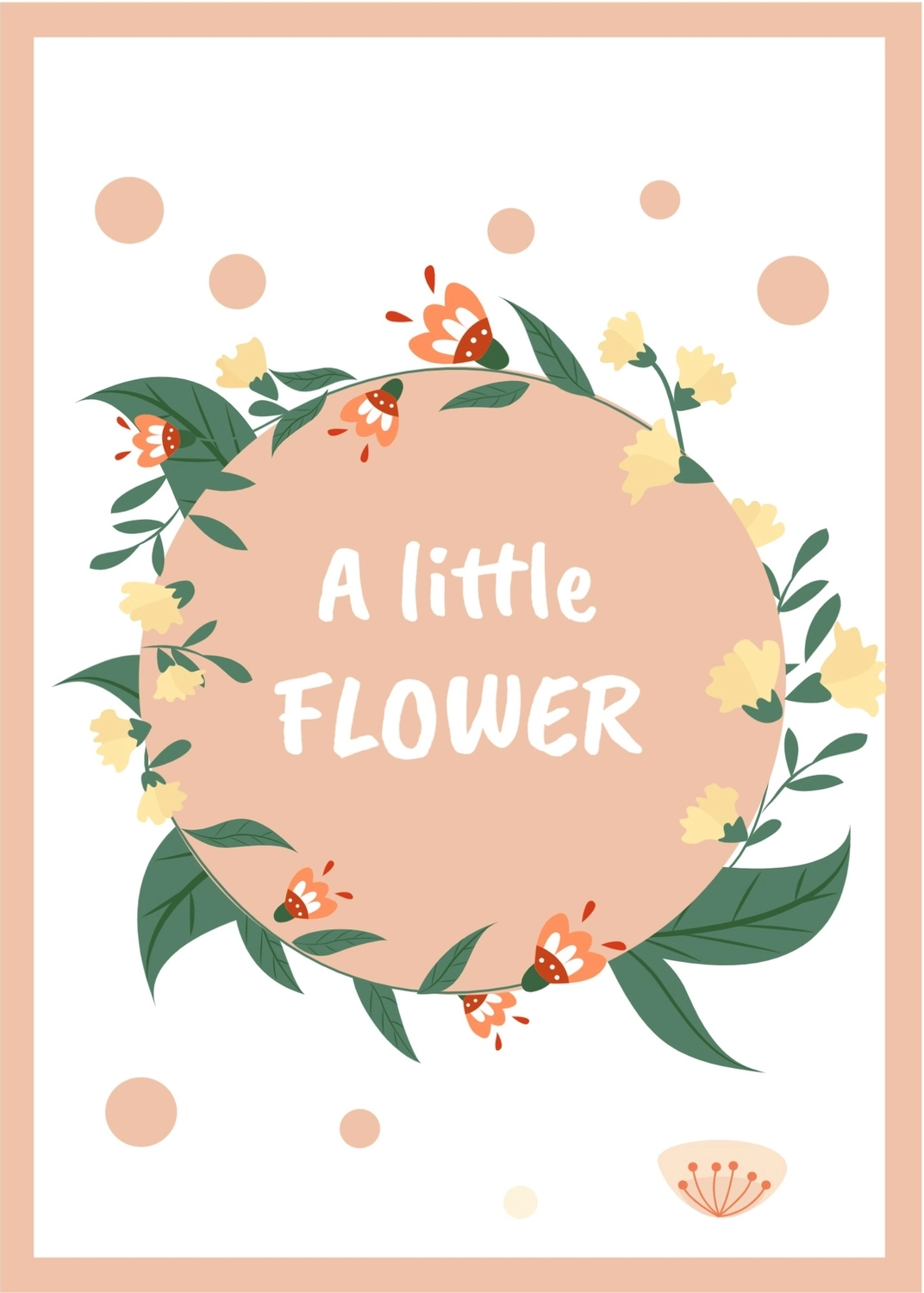花のグリーティングカード　お花のリース, 工場, 作成, デザイン, メッセージカードテンプレート