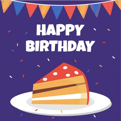 誕生日カード　ケーキ, Happy Birthday, Shortcake, cake, Birthday Card template