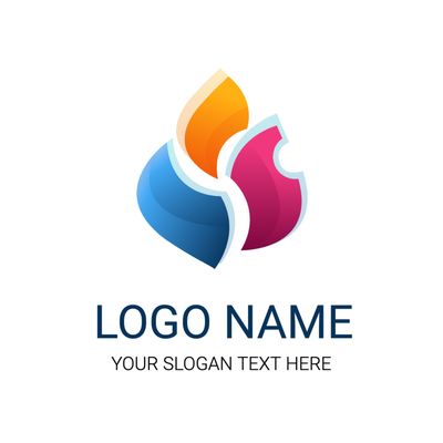 三色の抽象的なロゴ, logo, Logo, Logotype, Logo template