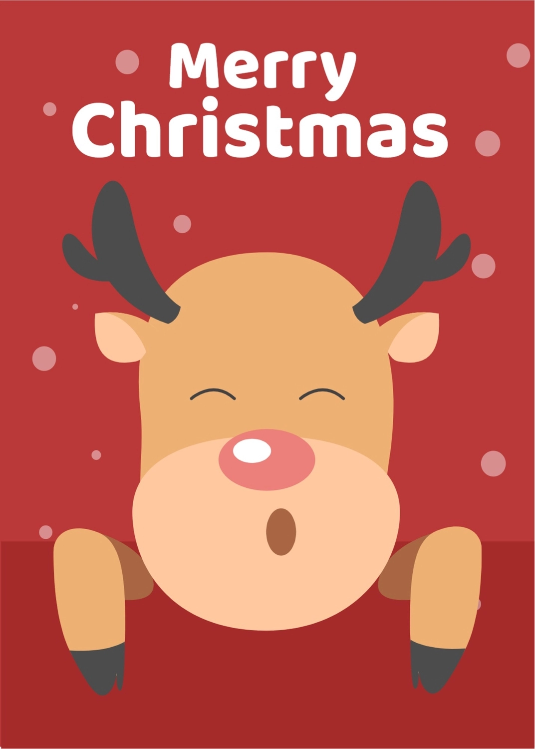 トナカイとメリークリスマス, トナカイ, クリスマスカード, 作成, メッセージカードテンプレート