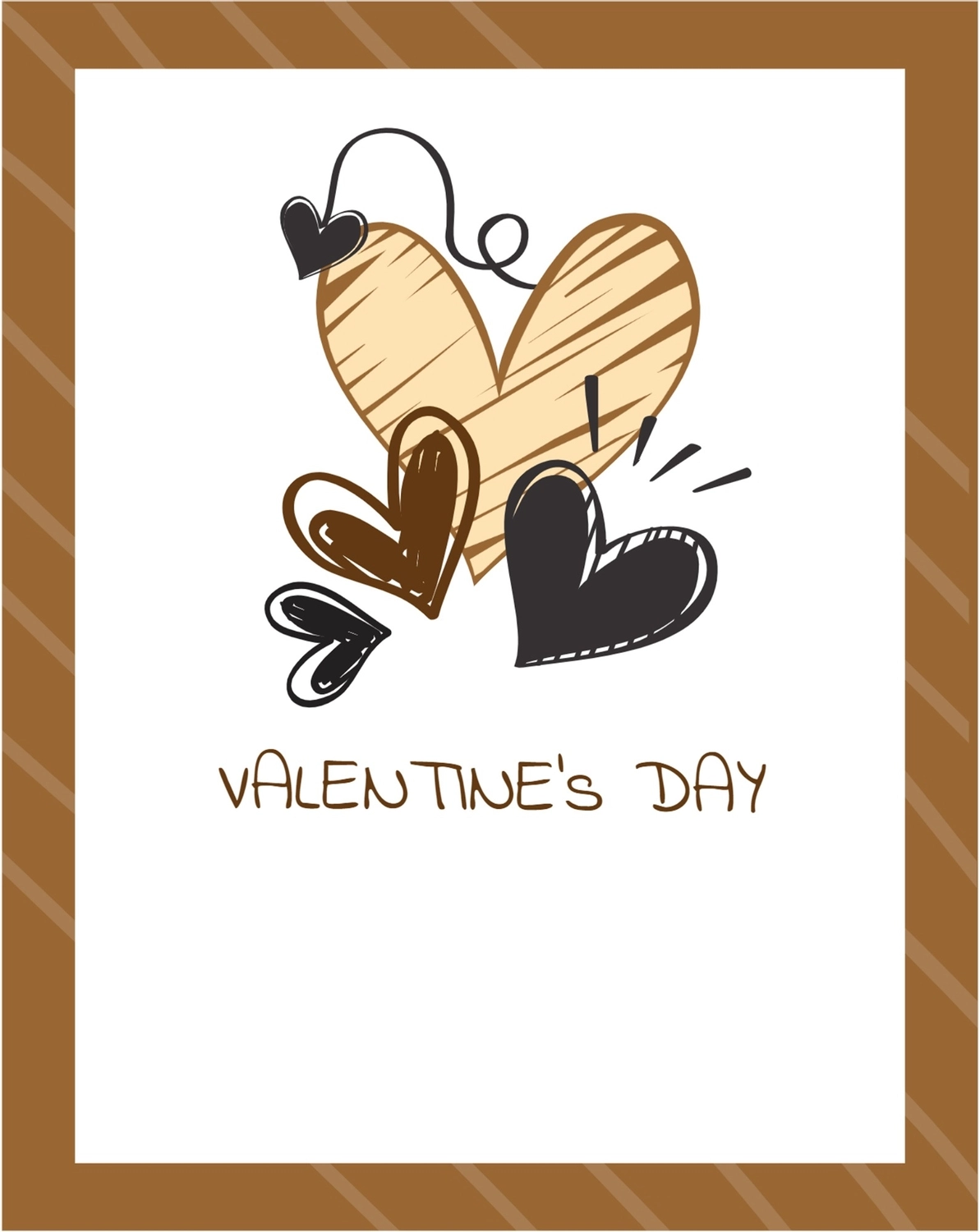 バレンタインデーグリーティングカード　大人かわいいハート, 枠, 作成, デザイン, グリーティングカードテンプレート